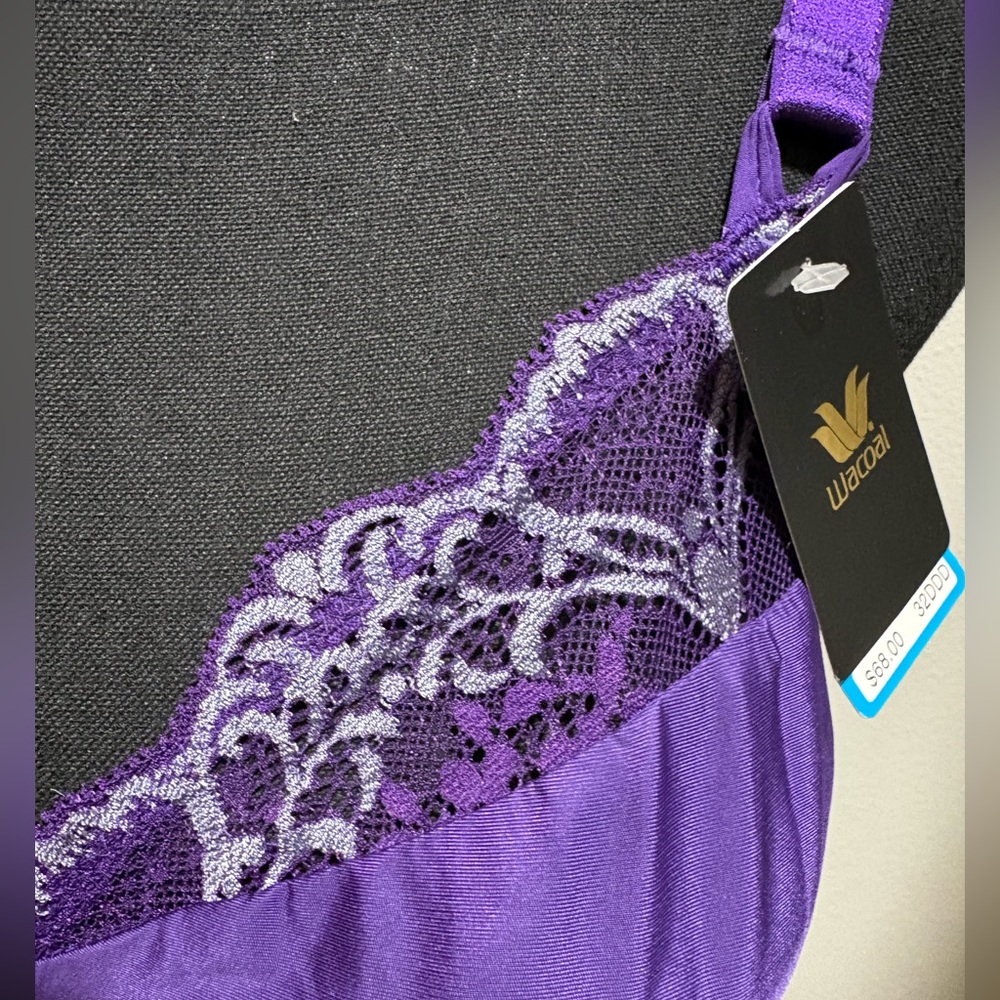 Wacoal Violet Indigo Lace Impression Full-Coverage Underwire Bra Size 32DDD NWT - Picture 5 of 16